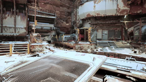 abandoned futuristic spaceship interior