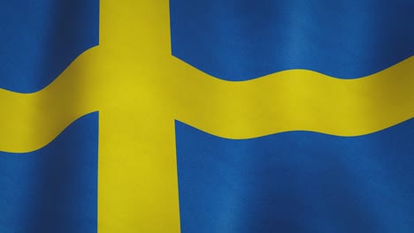 sweden background flag waving national patriotism - seamless video loop animation