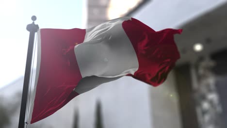 peruvian national flag. peru country waving flag. politics and news illustration