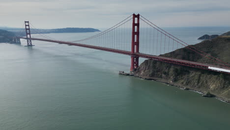 puente de la puerta dorada órbita aérea 4k
