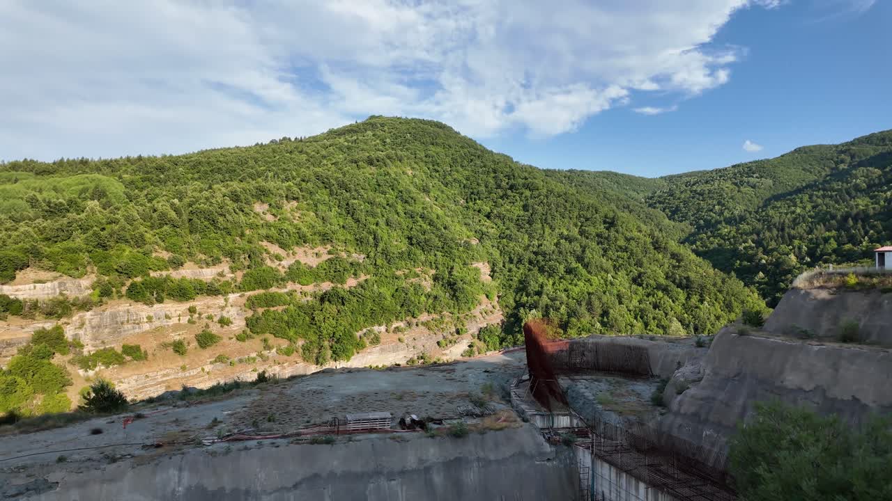 Nestorio Dam under construction Aliakmonas River North Greece Macedonia region