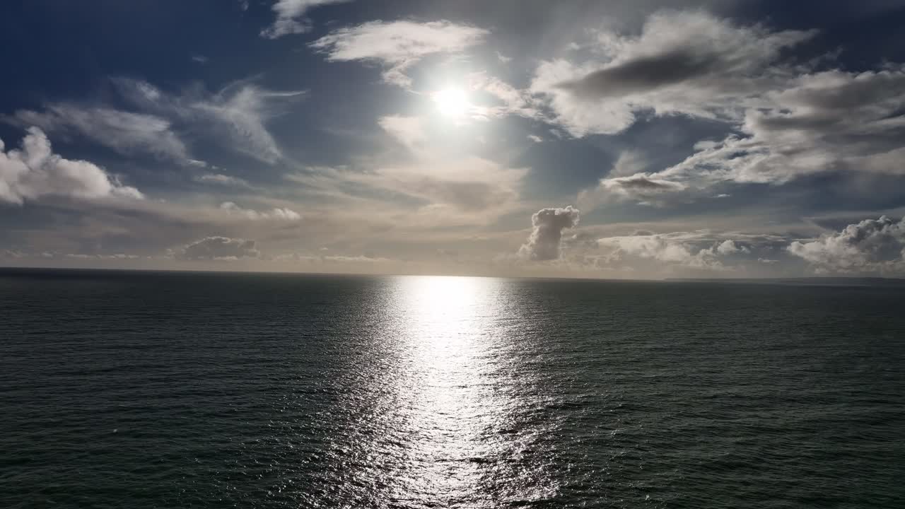 epic light out sea from the Copper Coast Waterford on a Winter afternoon