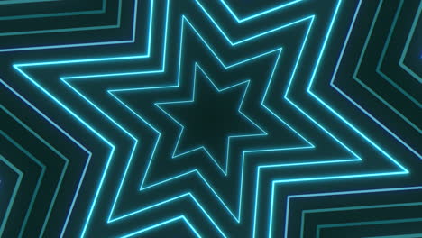 neon blue star pattern zigzag lines form a striking star shape