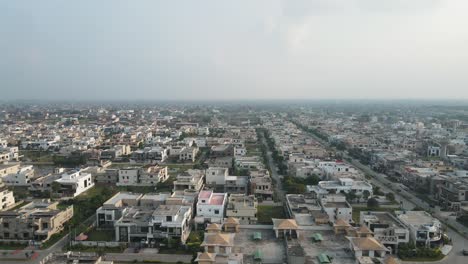 drone view of a modern housing society in pakistan