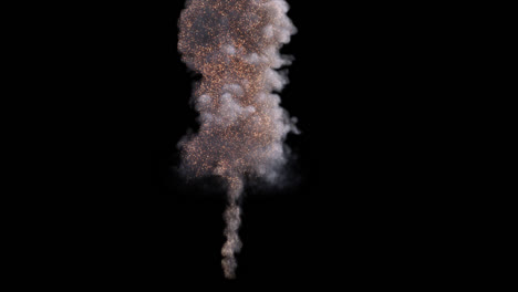 explosion smoke and sparks