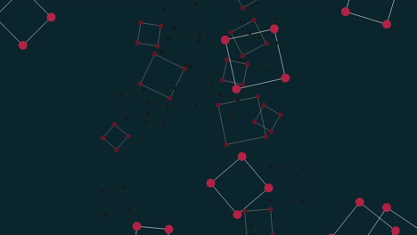 Intricate black and red square pattern creates striking visual appeal