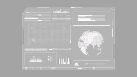 animation of data processing over shapes