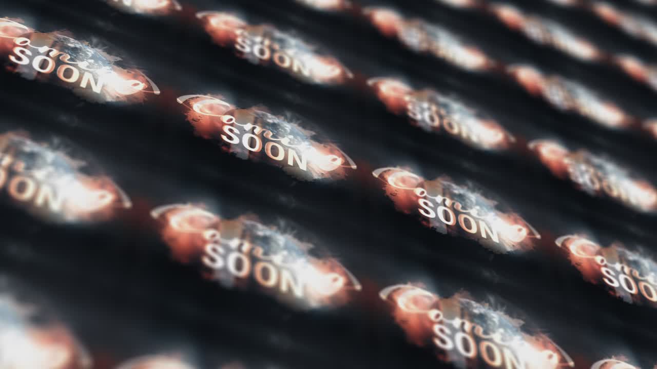 곧 오는 영화 제목은 led 벽 루프로 이동합니다. 4k 3d 렌더링 원활한 루프 미래의 영화 제목 곧 오는 제목, 트레일러, 전환, 배너 캠페인 배경에 대한 텍스처 패턴.