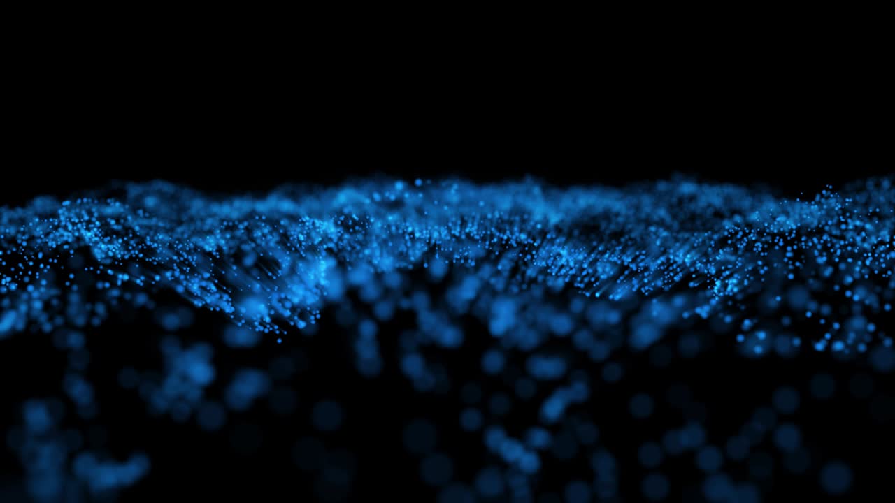 fondo abstracto con partículas en movimiento y parpadeantes. fondo animado para la presentación.