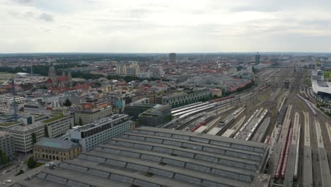 Vista-Aérea-De-La-Estación-Central-De-Tren-De-Munich