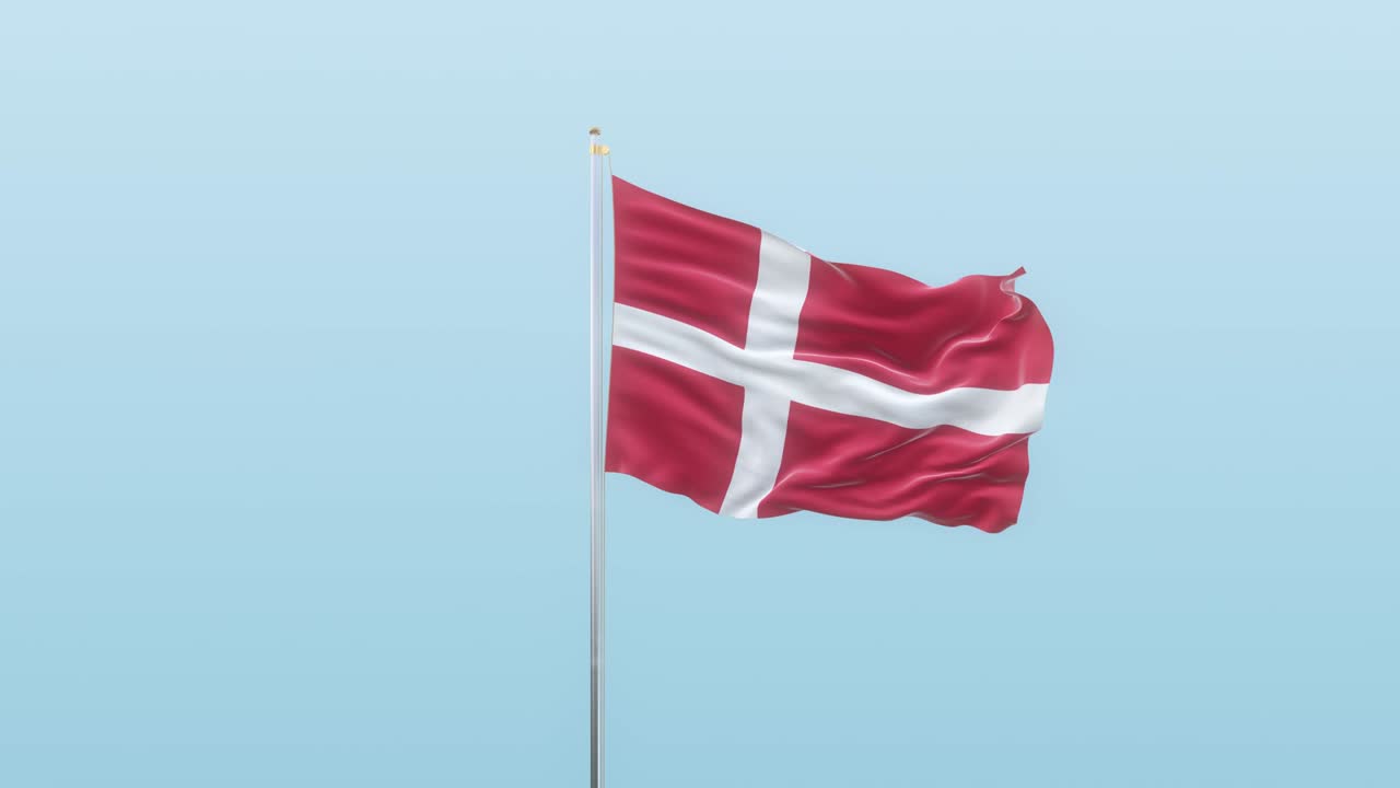 Danmarks Flag Med Alpha Og Baggrund Med Forskellig Bevægelsesvinkel