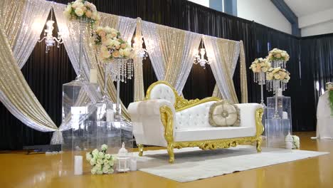 shot of elegant sofa for wedding reception