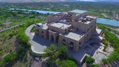 arial view of babylon citadel in hilla , iraq