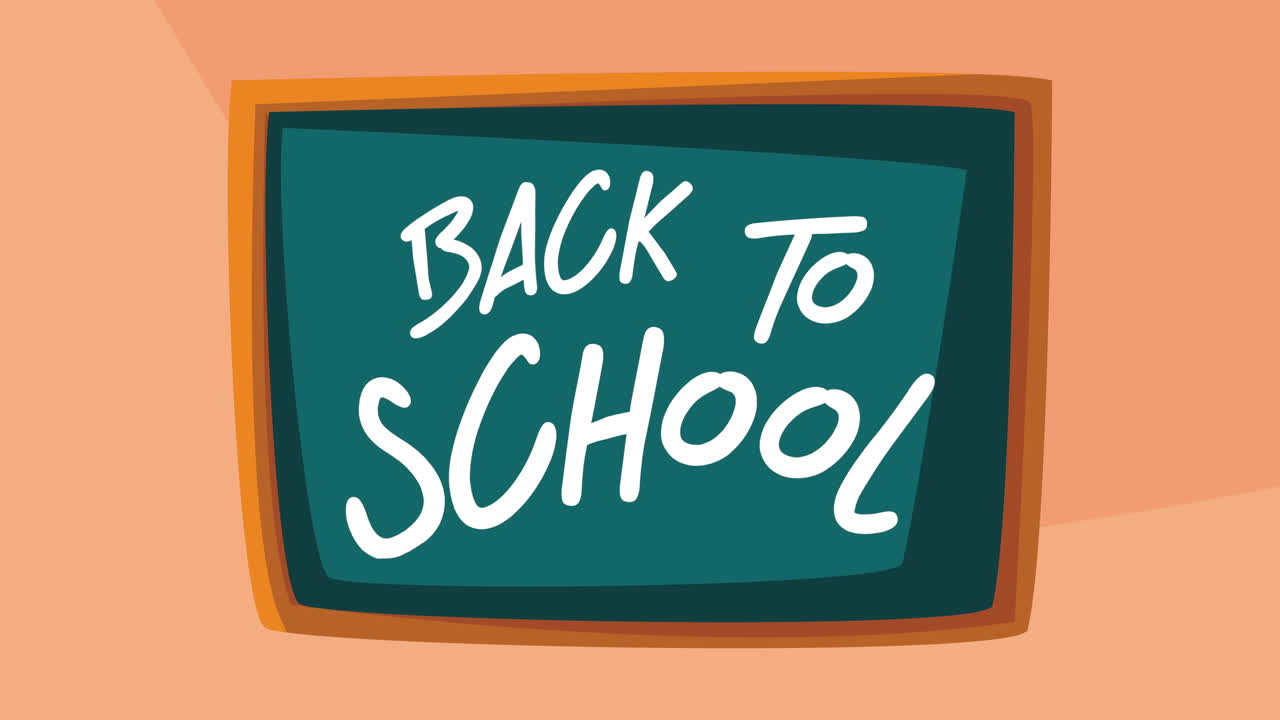 back to school lettering in chalkboard