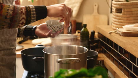 woman cooking in the kitchen