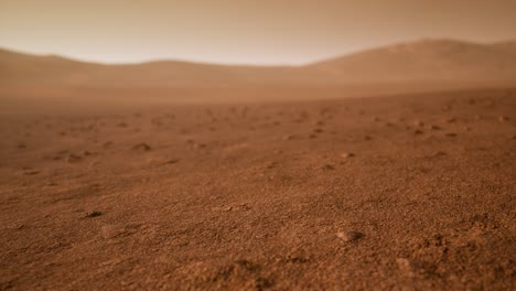 Fantastische-Marslandschaft-In-Rostigen-Orangetönen