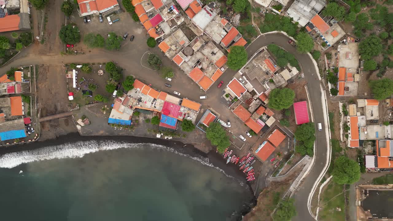 casas antiguas en cidade velha ciudad en las islas de santiago, cabo verde, áfrica
