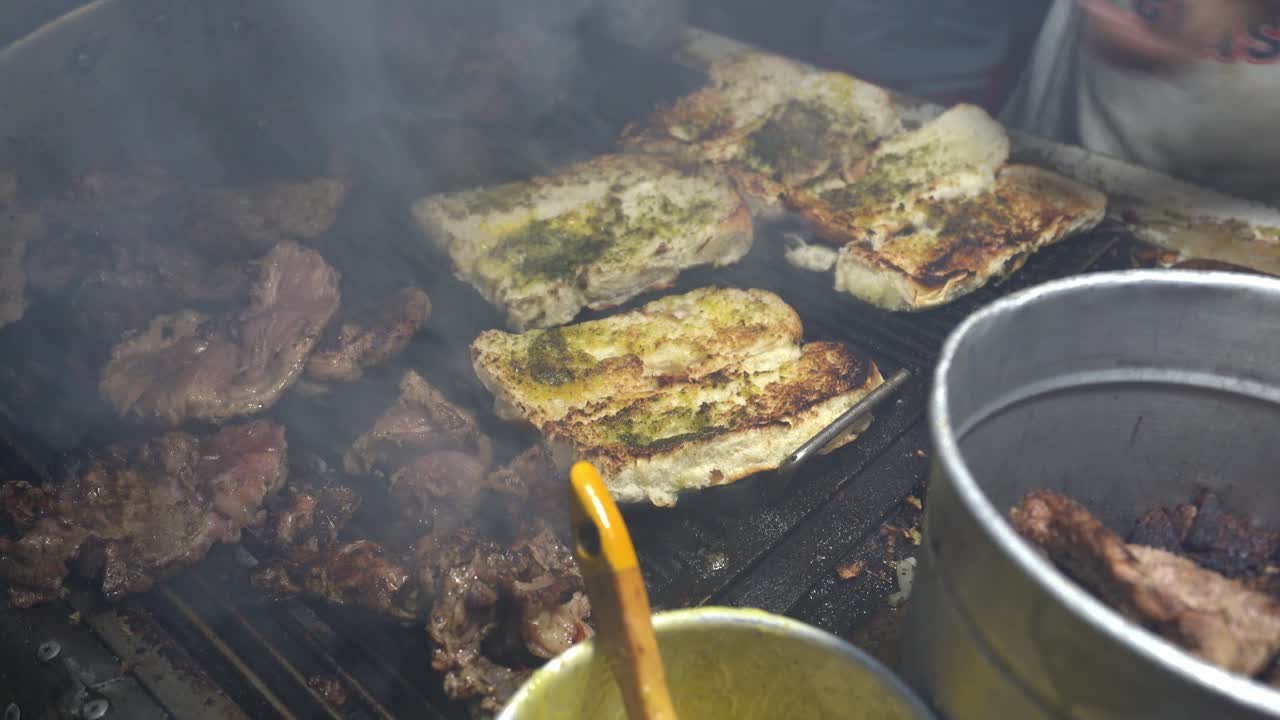 Guatemalan street food. Shucos made in Guatemala. Central American food