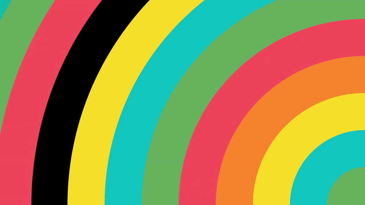 Motion Graphics Abstratos Vibrantes com Curvas em Expansão e Contração
