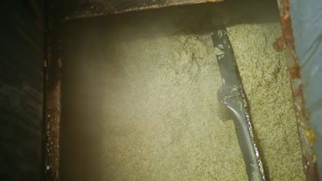producción de azúcar a partir de remolacha, mezcla en un recipiente, cocción de verduras crudas, vapor