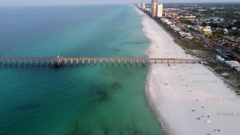 Aerial-view-of-Fishing-pier-on-the-beach