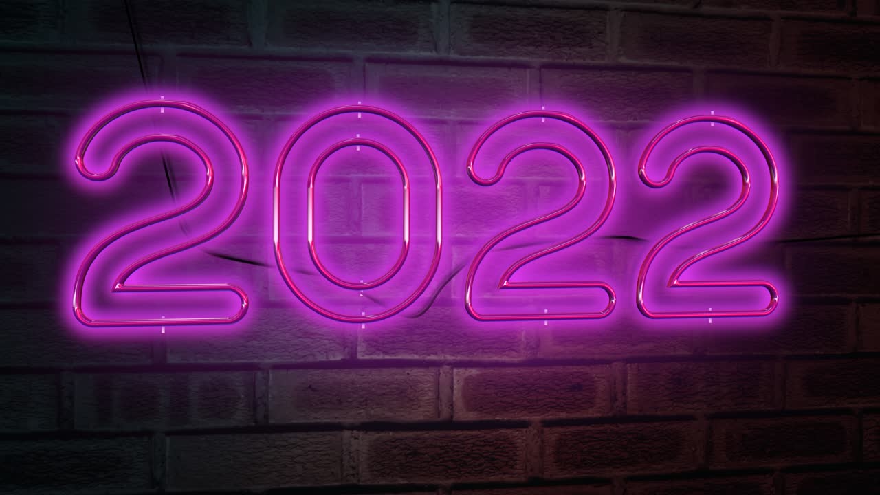 año nuevo 2022 neón