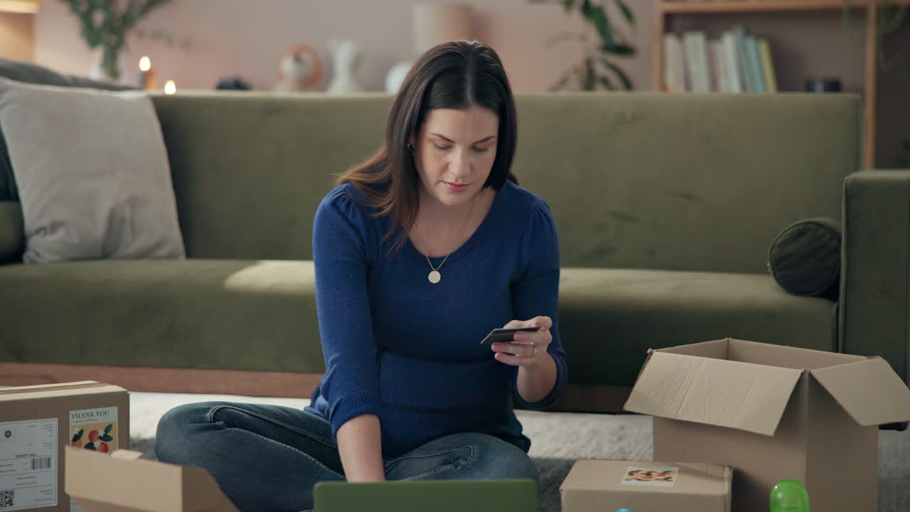 Woman shopping online