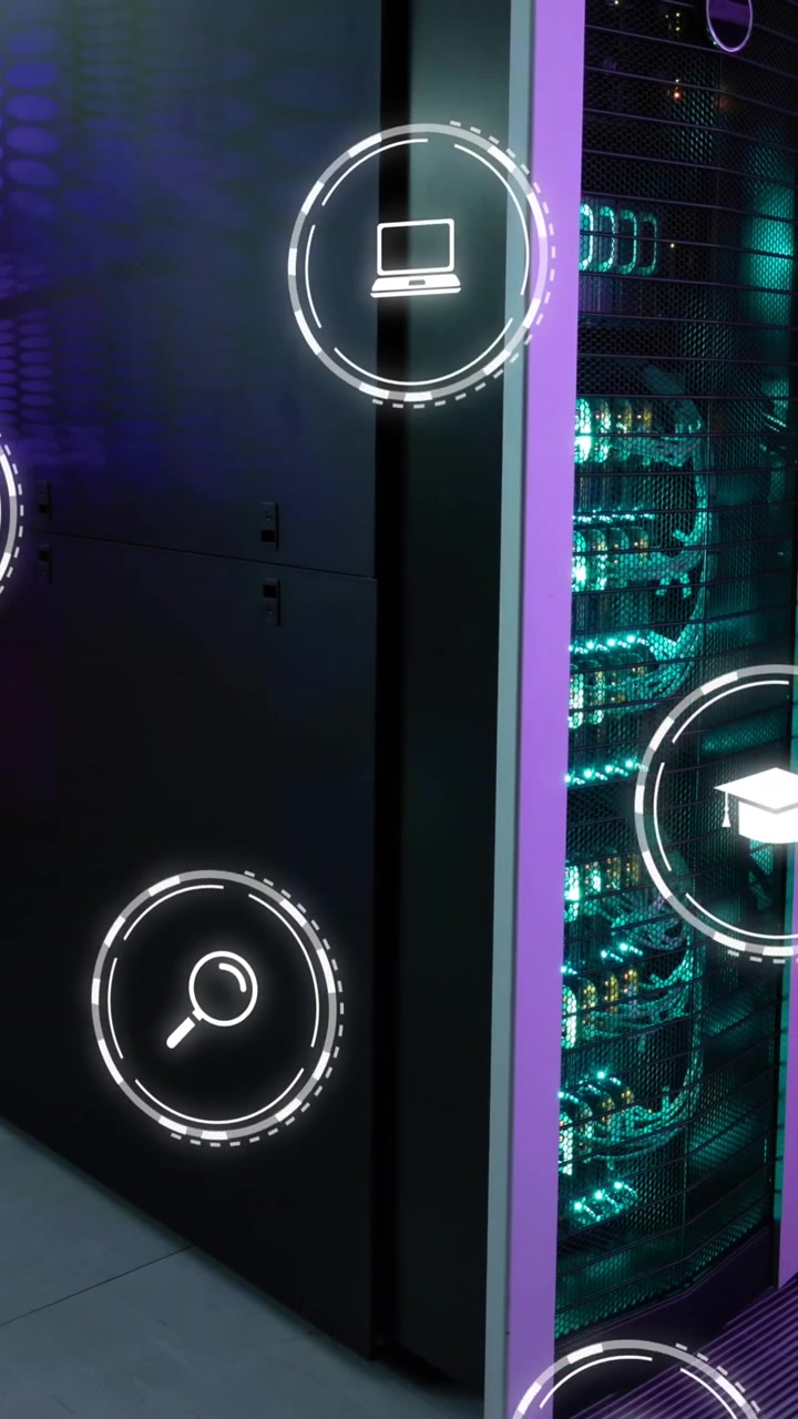 Animation of network of connections over warehouse