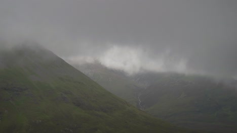 misty moody scottish mountains on the isle of skye