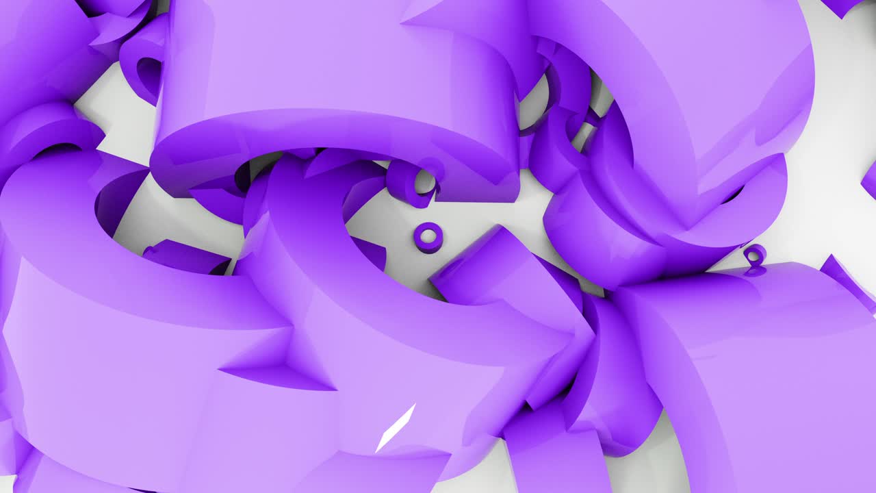 3d forma cilindros redondos en la pared blanca. conjunto de 6 colores diferentes. 4k render animación de fondo de imágenes de bucle.