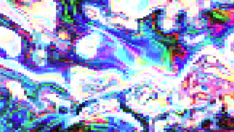 Colorful Pixelated Abstract Art