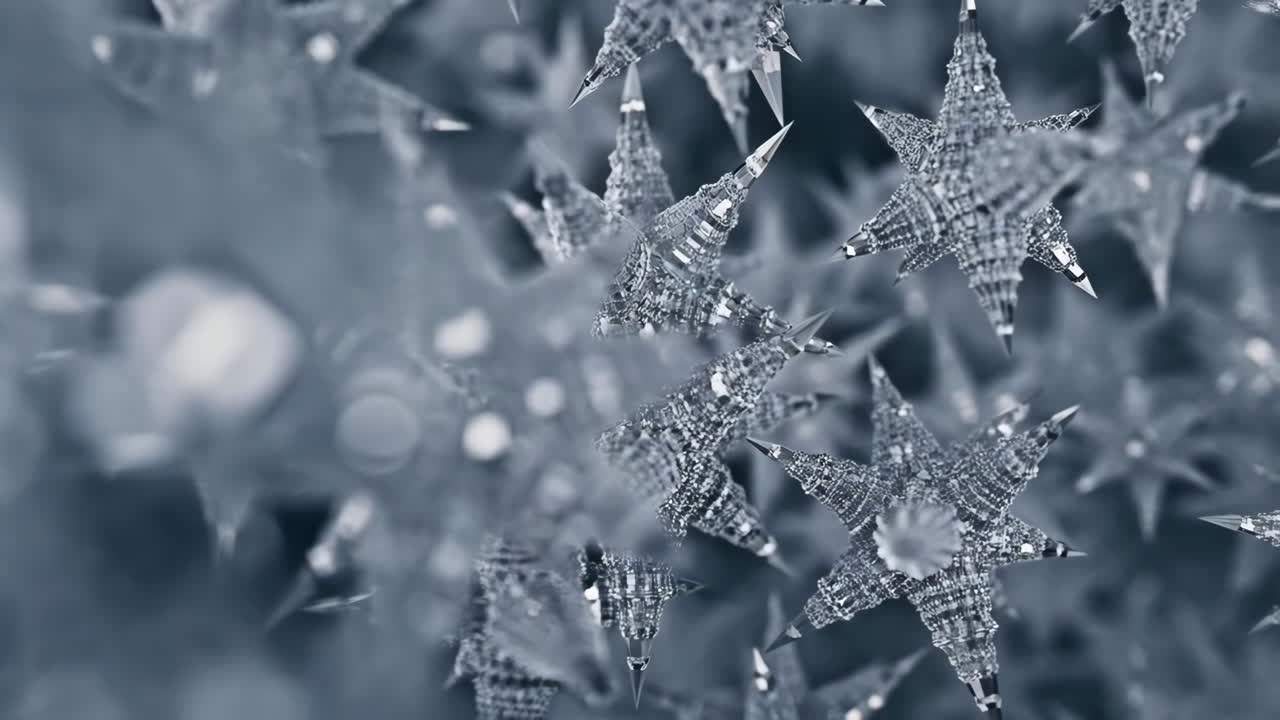 Abstract Crystalline Star Shapes Background