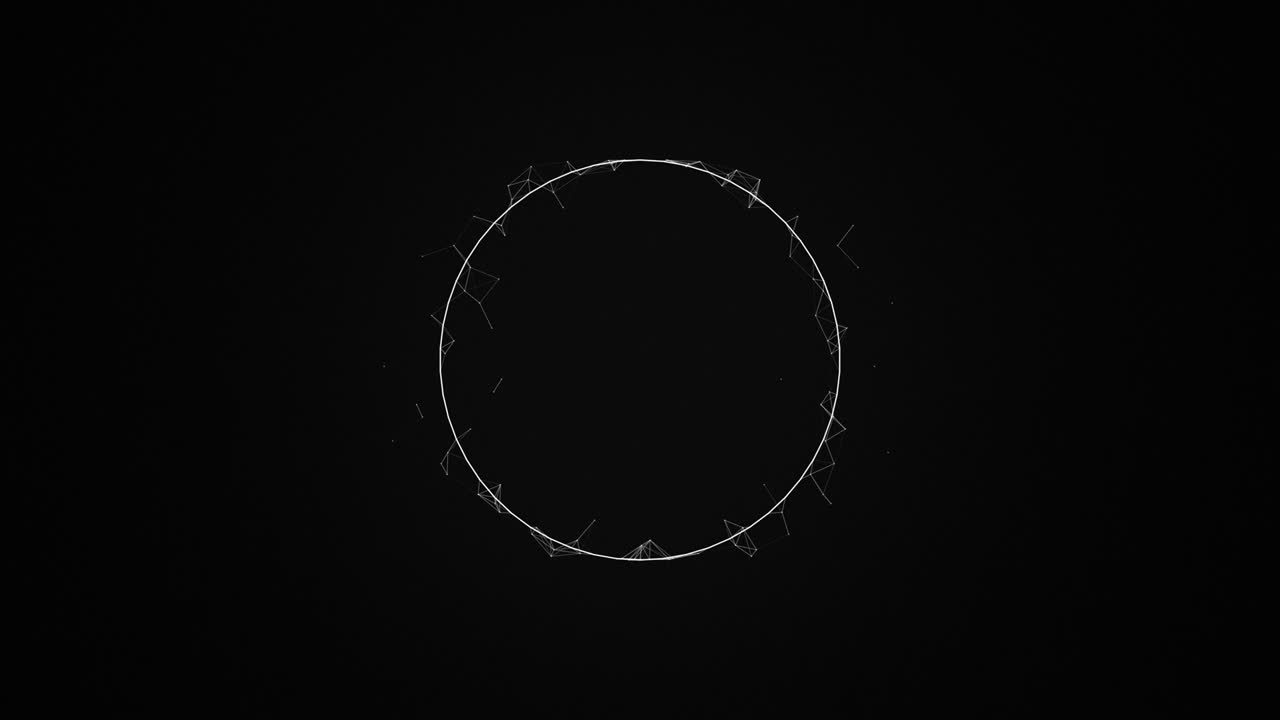 animación geométrica abstracta con efecto magnético