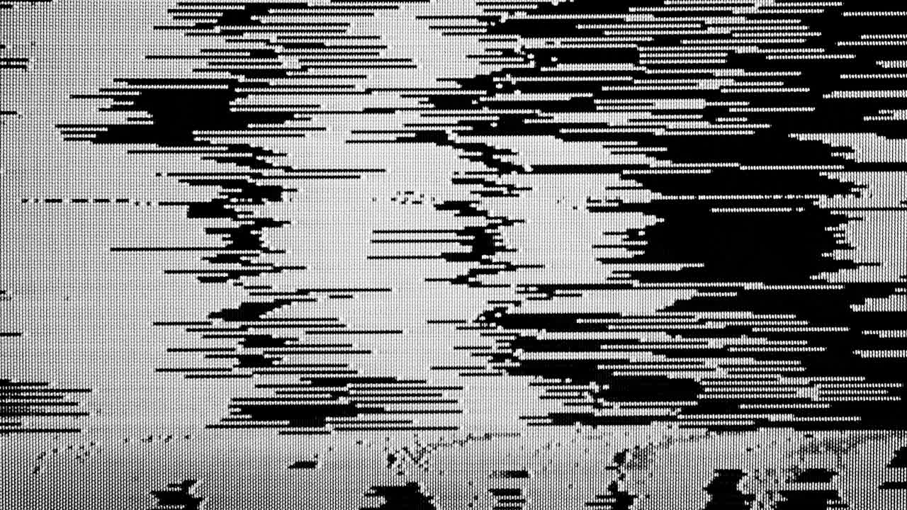 negro y blanco mala señal de vhs parpadeando tv textura ruidosa superposición