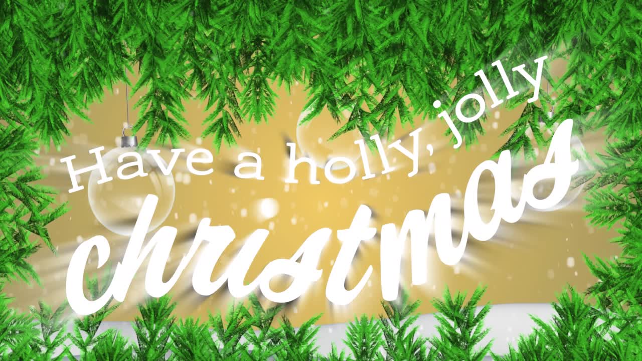 animación de felicitaciones de navidad texto sobre decoraciones de navidad