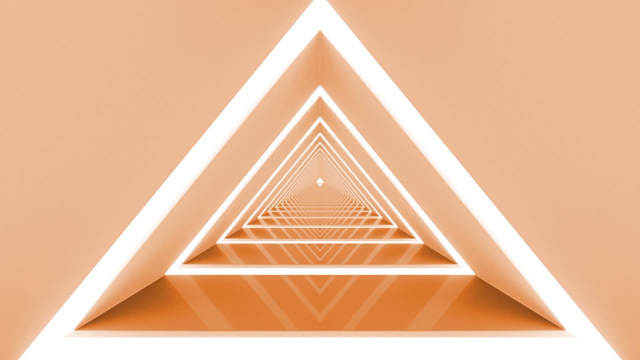 corredor brillante con bucle triangular