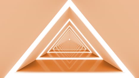 corredor brillante con bucle triangular