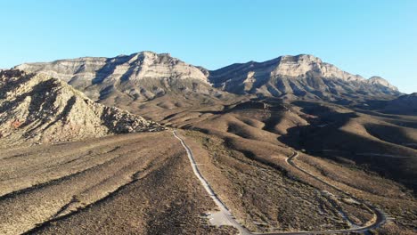 canyon trails and highways in nevada mountains