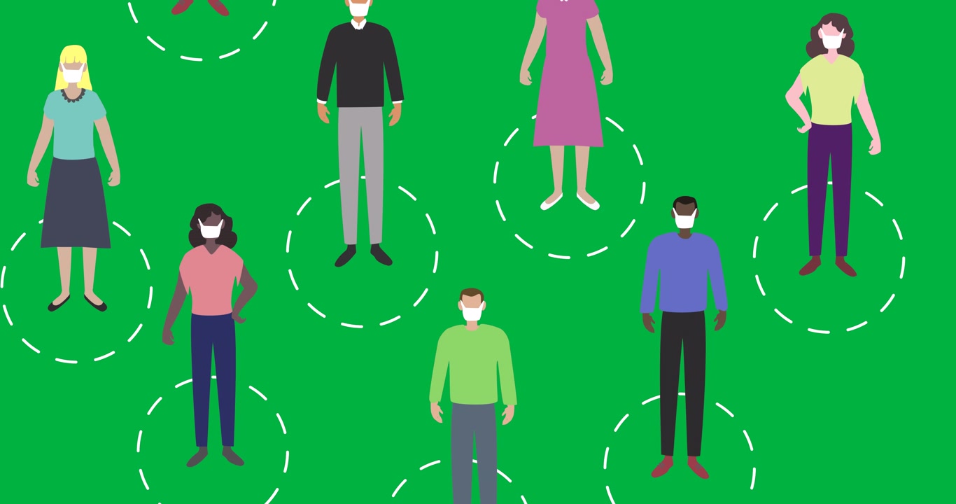 Animazione di distanziamento sociale
