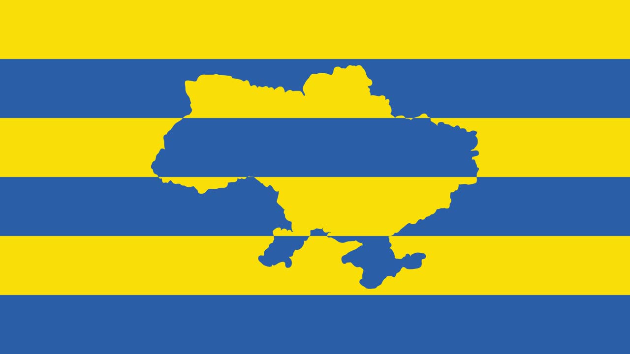 우크라이나 국가 지도 개념 애니메이션 줄무 배경 간단한 정치 모션 그래픽 원활한 루프 배경