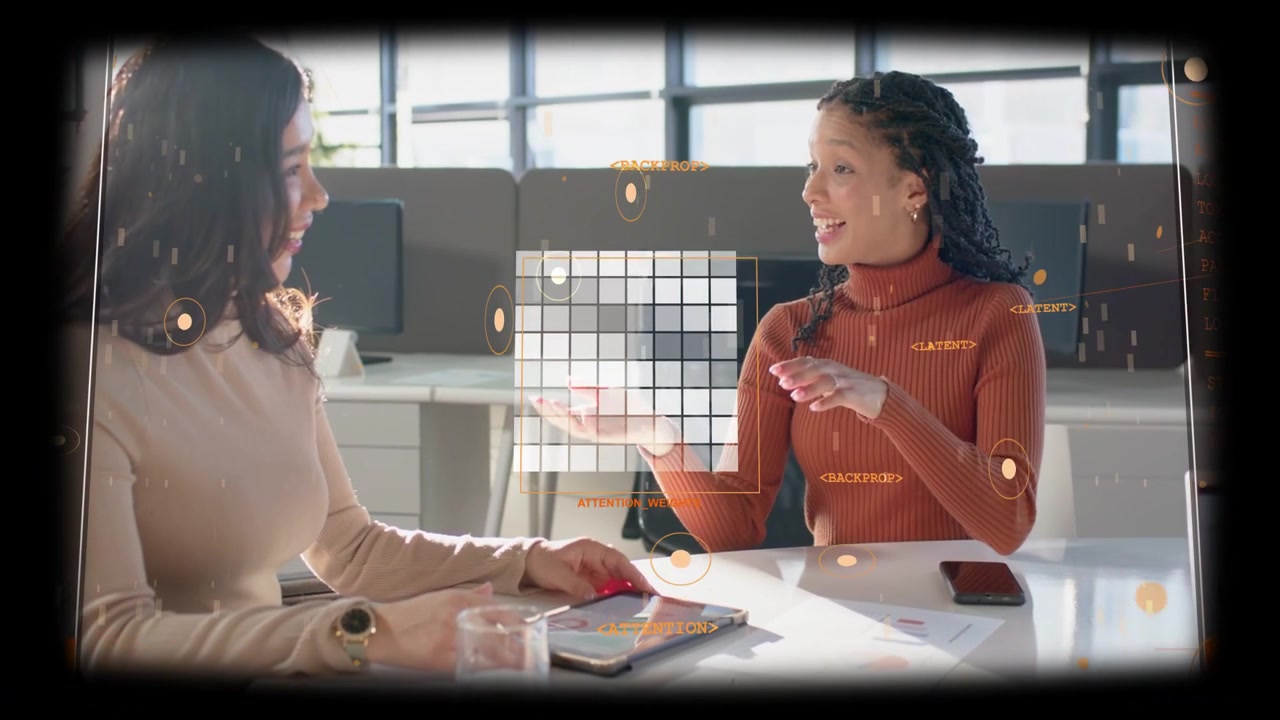 Pair using tablet and red mouse while one showing bottle, initiating HUD marking product test