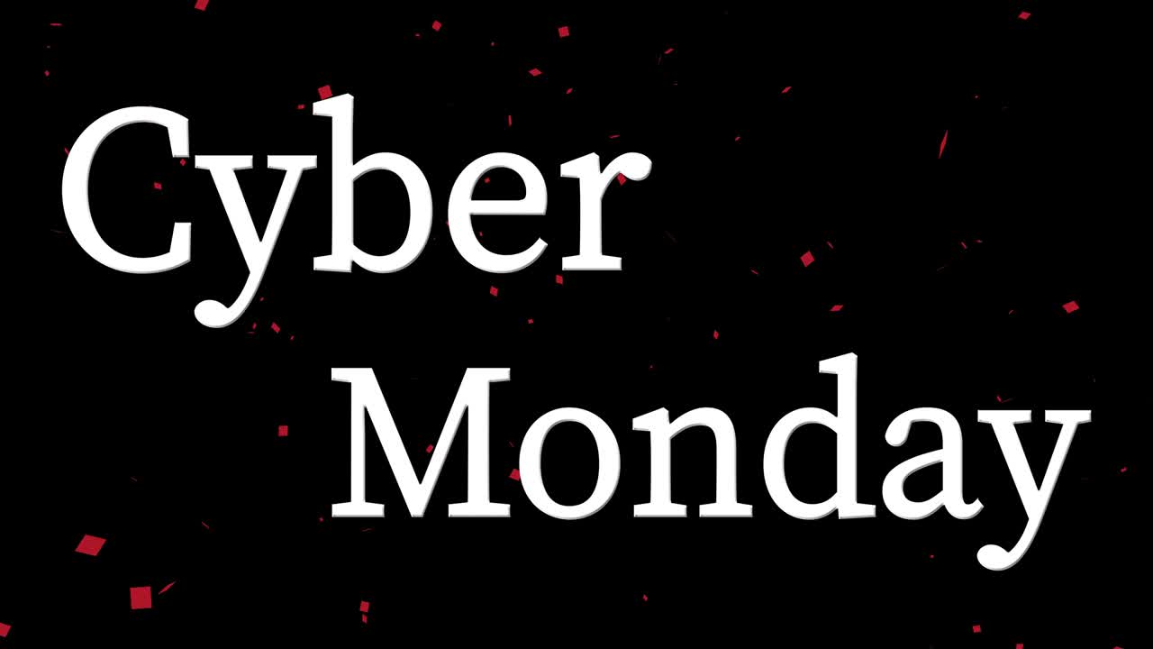 사이버 월요일 판매 이벤트 텍스트 애니메이션 모션 그래픽