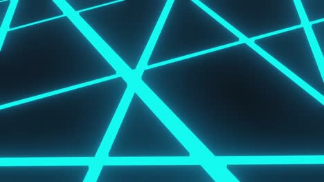 animación de una malla azul neón brillante que se mueve sobre un fondo negro