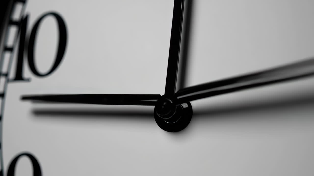 Close-up of a wall clock hands