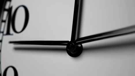 close-up of a wall clock hands