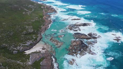 coastline with huge swell along western australia