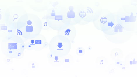 motion network icons on simple background
