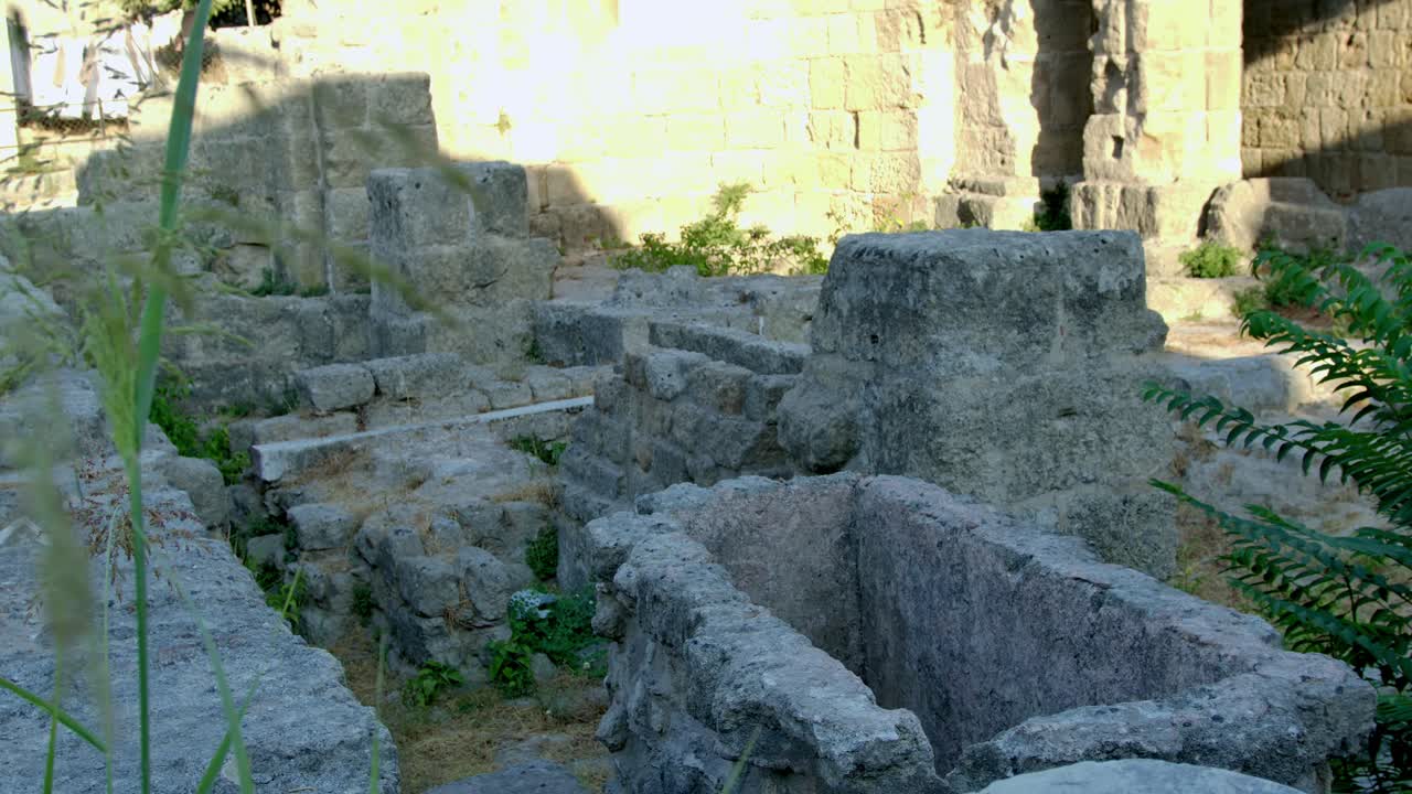 Greece, ancient rocks in Rhodes.