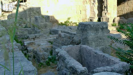 greece, ancient rocks in rhodes.
