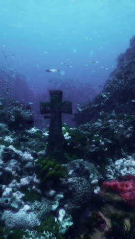 mysterious underwater cross